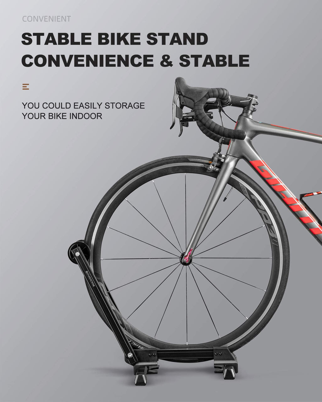 Foldable Alloy Indoor Bike Stand for 20"-29" Wheels