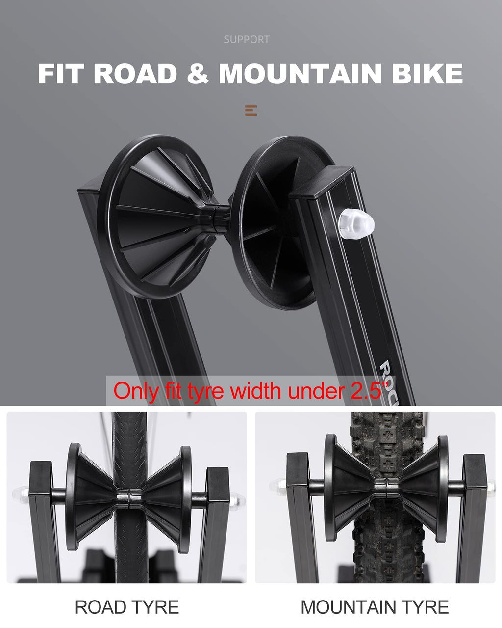 Foldable Alloy Indoor Bike Stand for 20"-29" Wheels