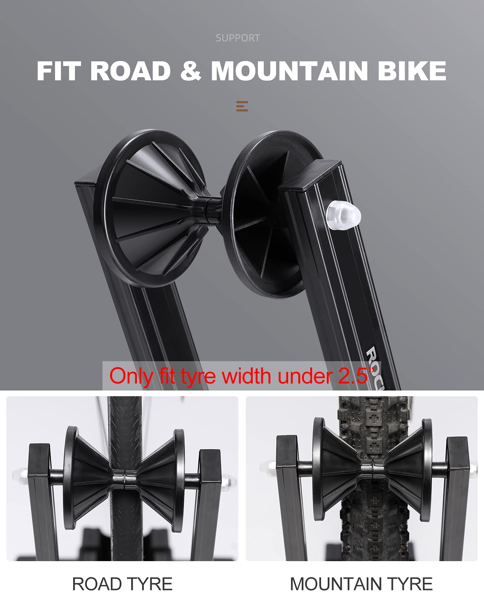 Foldable Alloy Indoor Bike Stand for 20"-29" Wheels