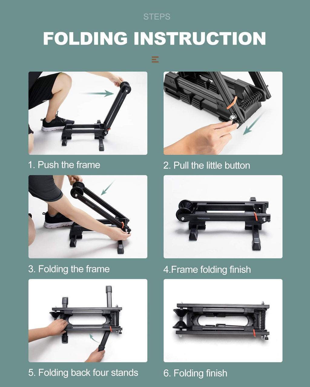 Foldable Alloy Indoor Bike Stand for 20"-29" Wheels