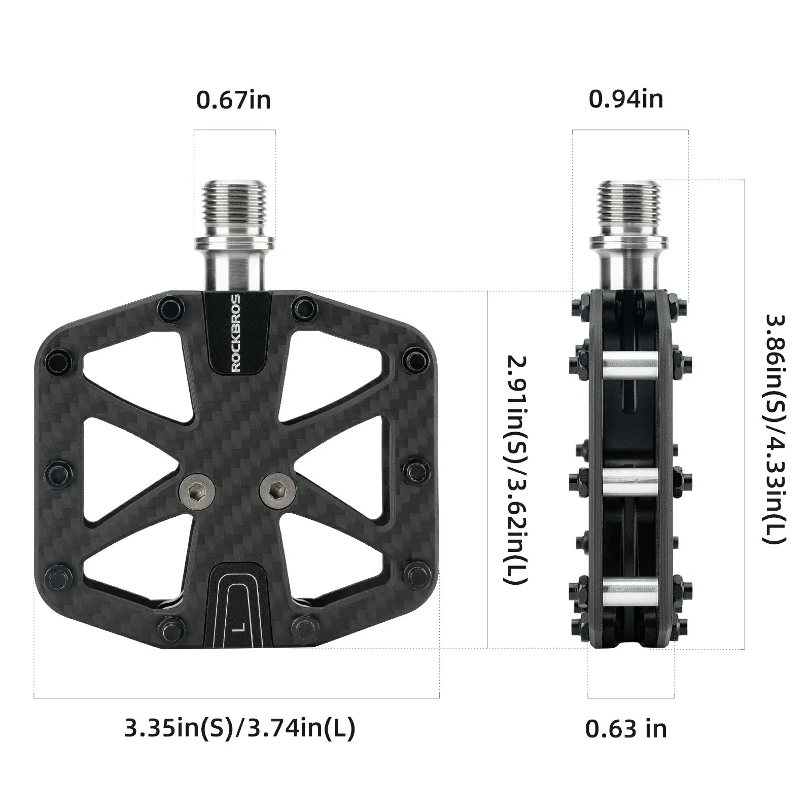 Wide Flat Pedals