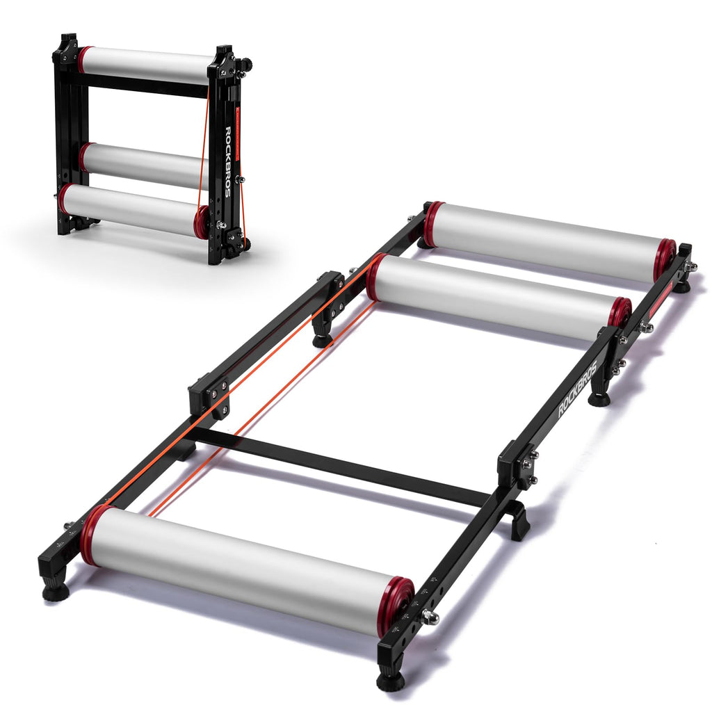 Foldable Adjustable Bike Rollers with Resistance for Indoor Exercise