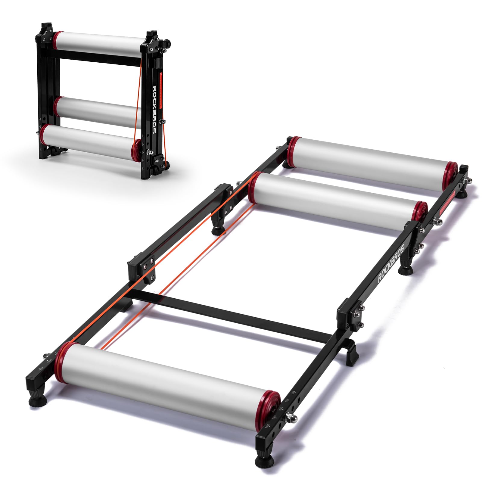 Foldable Adjustable Bike Rollers with Resistance for Indoor Exercise