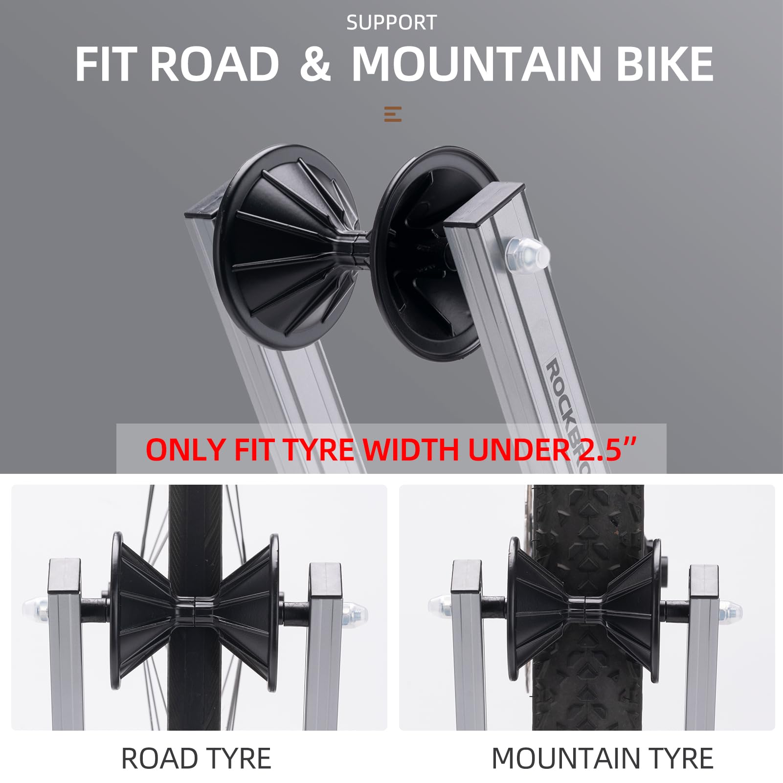 Foldable Alloy Indoor Bike Stand for 20"-29" Wheels