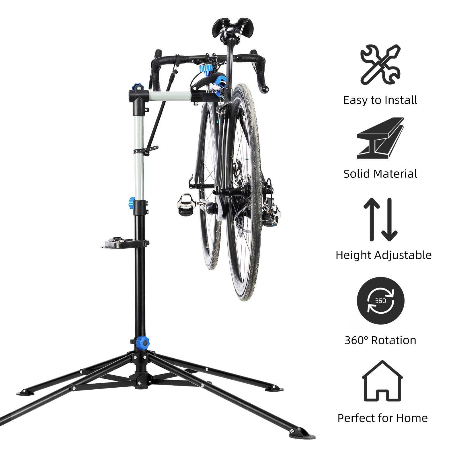 Height-Adjustable Bike Repair Stand for Home Maintenance