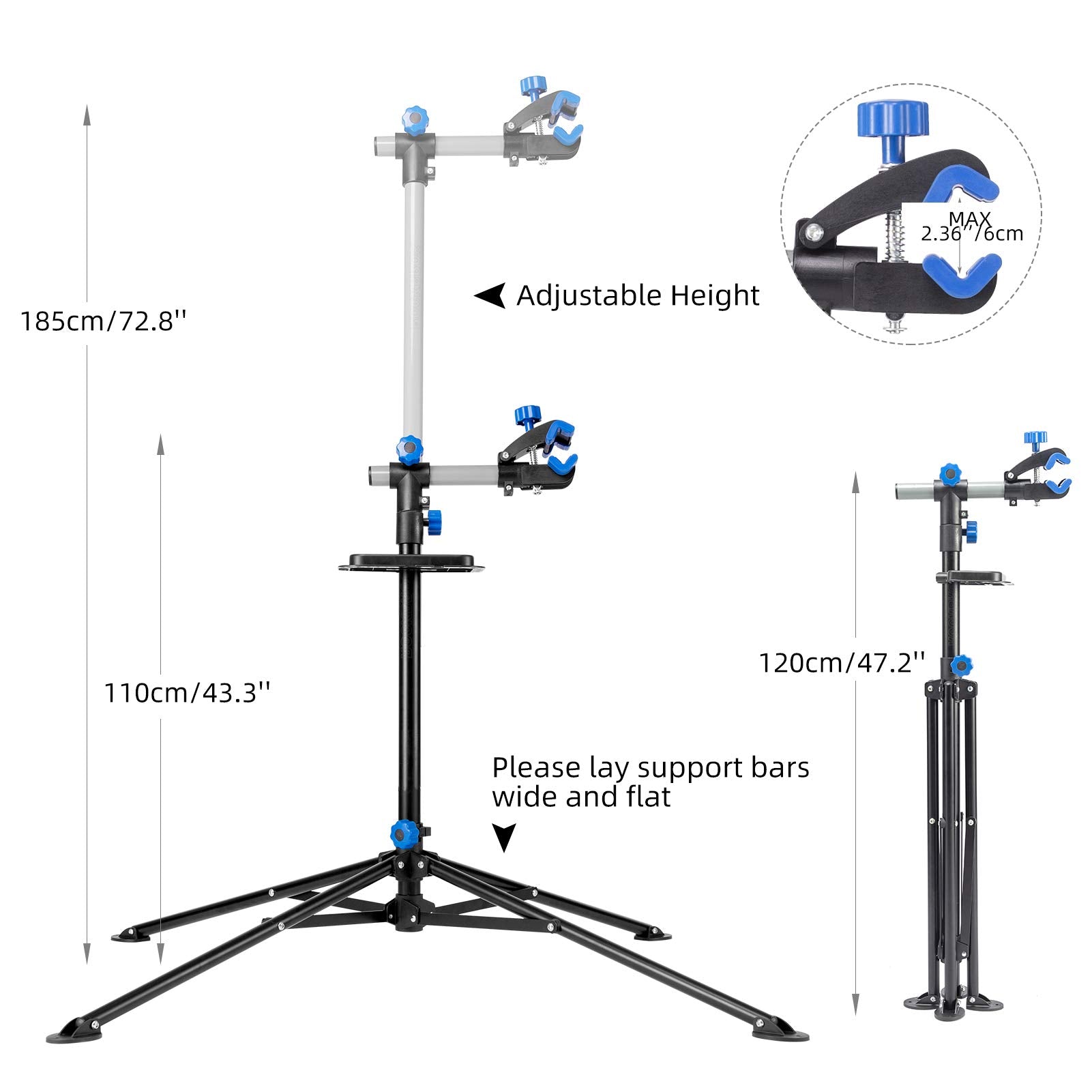 Height-Adjustable Bike Repair Stand for Home Maintenance
